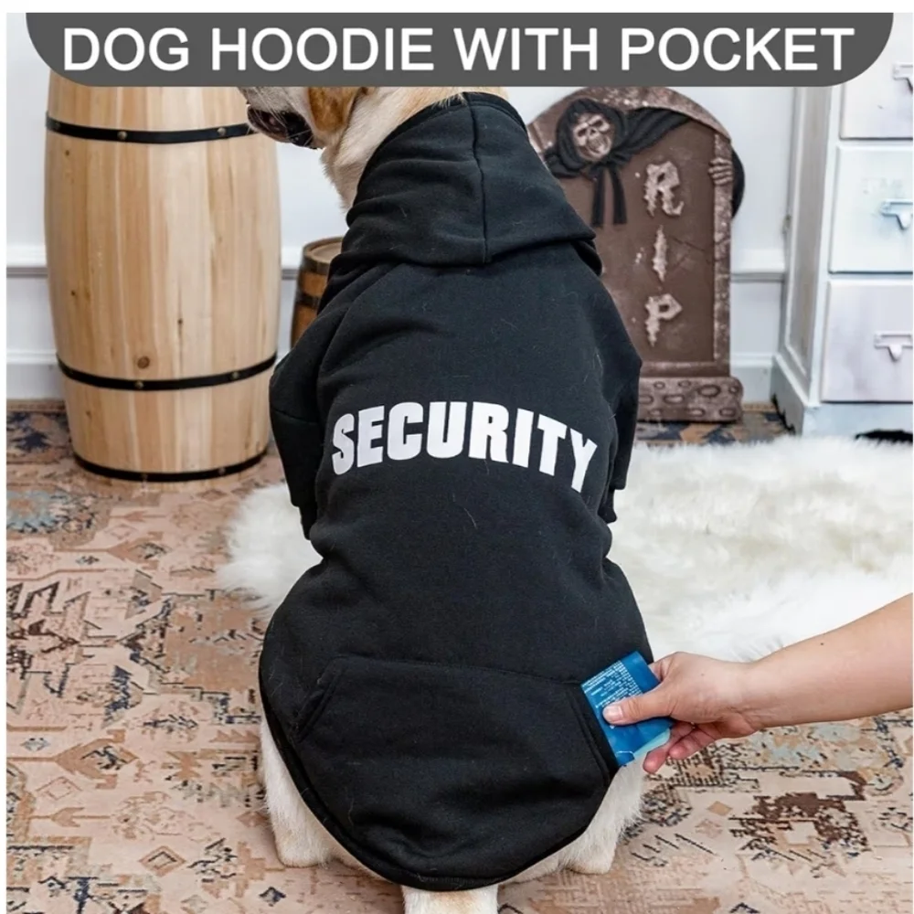 Security Black Dog Hoodie NWT